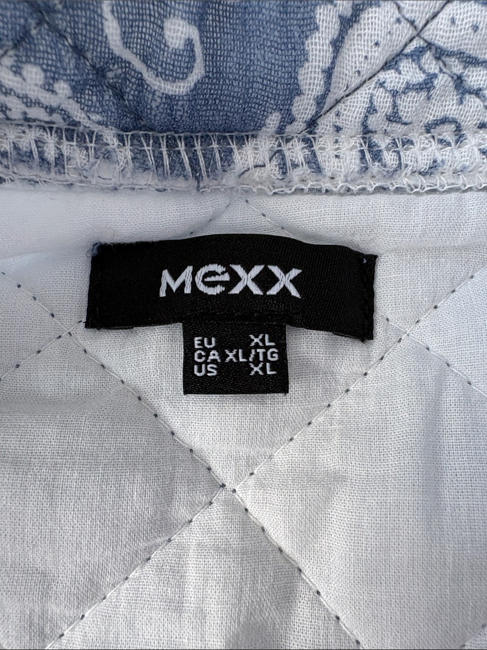 Mexx Blue & White Quilted Paisley Jacket - Picture 2 of 10